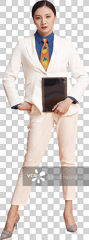 拿着平板电脑的青年女人图片素材