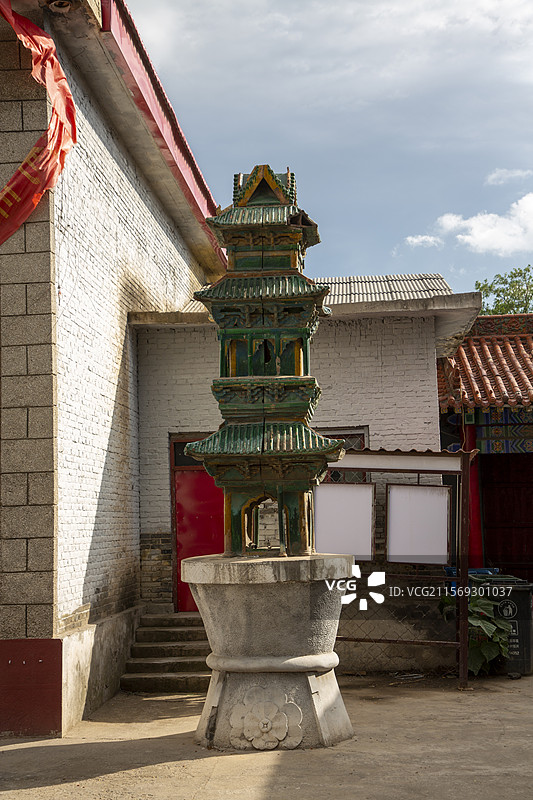 洪洞县白石村三官庙元代双陶塔图片素材