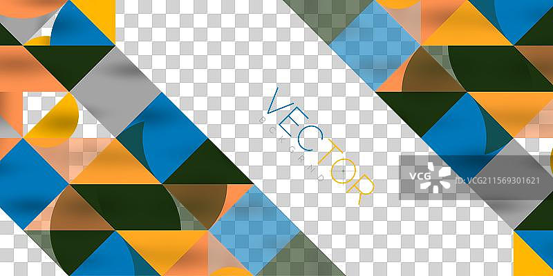 三角形、圆形和圆形的科技艺术图片素材