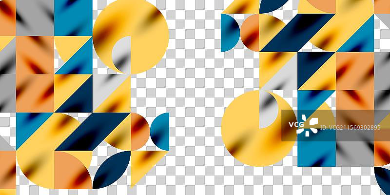 三角形、圆形和圆形三角形的科技艺术图片素材