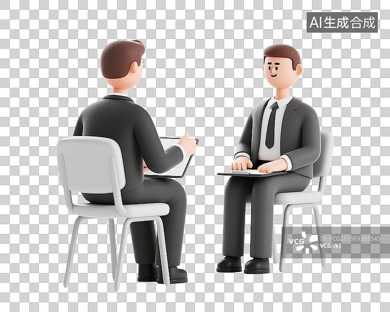 【AI数字艺术】3D风格面试人物图片素材