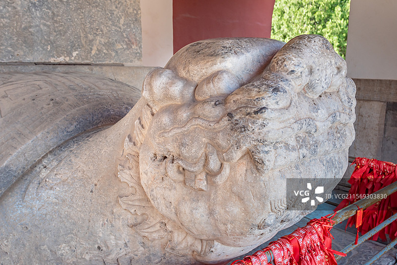 北京明十三陵昭陵神功圣德碑赑屃龟趺图片素材