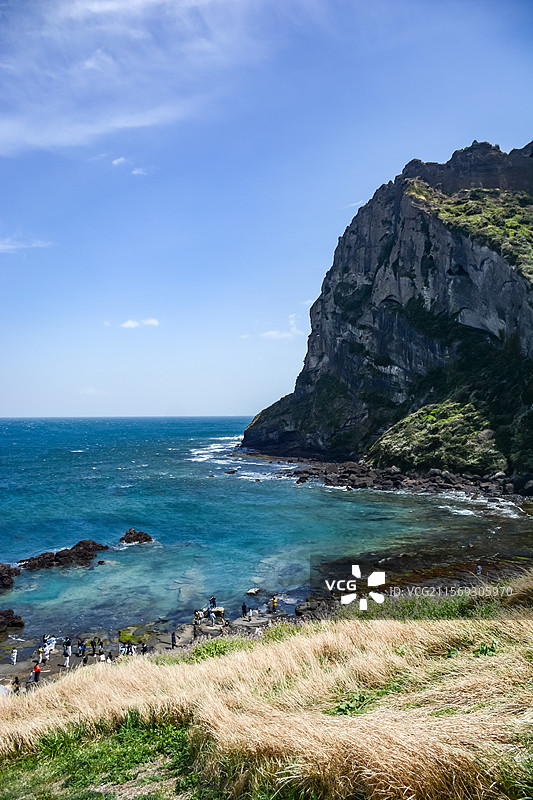 韩国济州岛城山日出峰图片素材