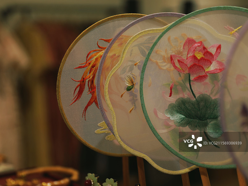 丝质团扇图片素材