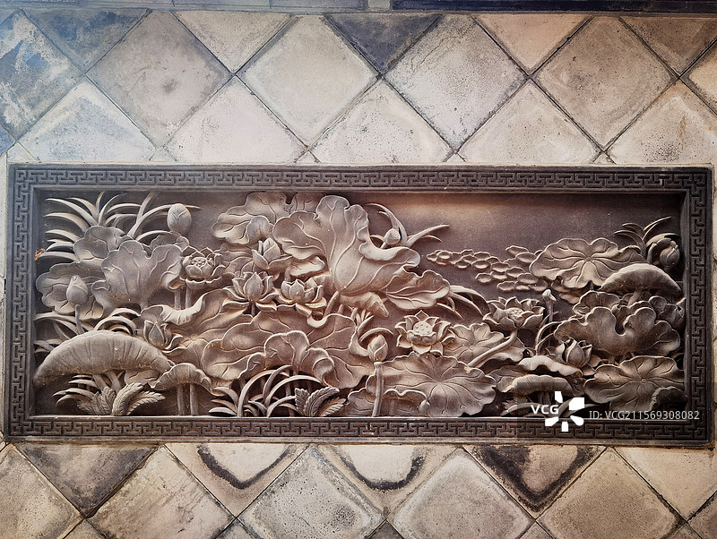 西安北院门高家大院风光系列之砖雕图片素材