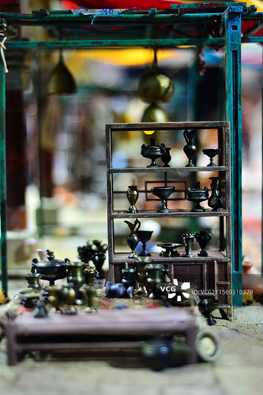 丝绸之路微型商业贸易场景图片素材