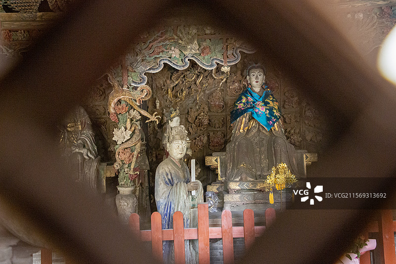 临汾市 东羊村后土庙（彩绘泥塑 国保）图片素材