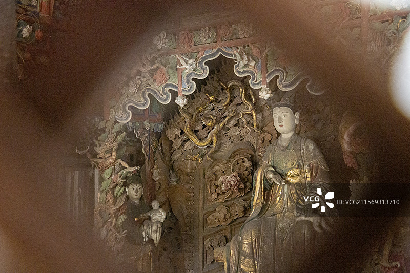 临汾市 东羊村后土庙（彩绘泥塑 国保）图片素材