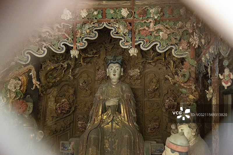 临汾市 东羊村后土庙（彩绘泥塑 国保）图片素材