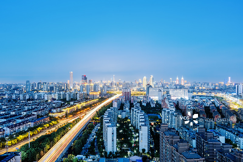上海市普陀区发展变化建设现状天际线地标建筑群图片素材