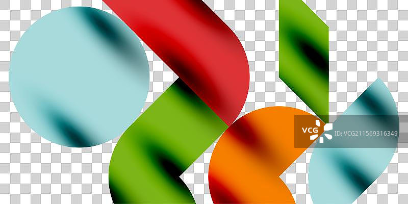 阴影效果的闪亮圆圈和圆形三角形图片素材