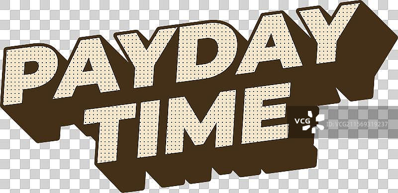 适合的3D风格发薪日文字效果图片素材