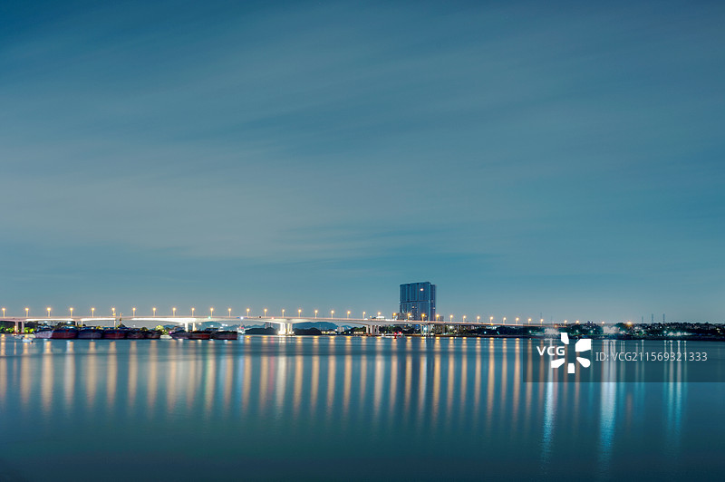 广州东圃特大桥夜景图片素材