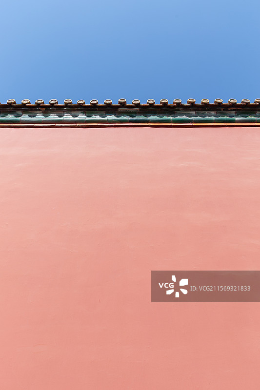 故宫红墙蓝天背景图片素材