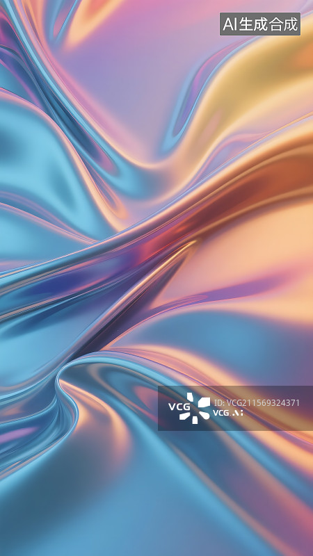 【AI数字艺术】七彩丝绸抽象背景壁纸广告图片图片素材
