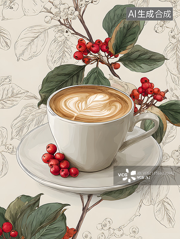 【AI数字艺术】拿铁图片素材