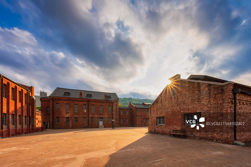 韩国首尔特别市，西大门区，西大门刑务所历史馆，西大门监狱서대문 감옥，殖民遗址，见证日本侵略韩国历史图片素材