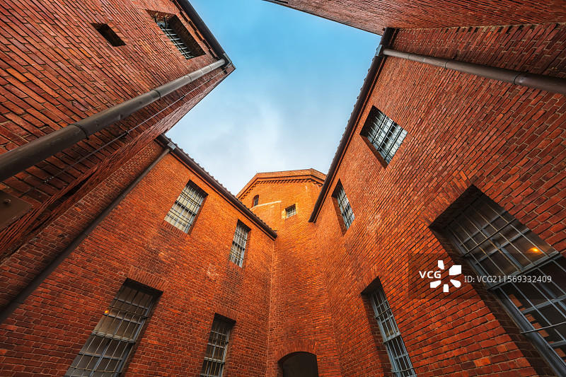 韩国首尔特别市，西大门区，西大门刑务所历史馆，西大门监狱서대문 감옥，殖民遗址，见证日本侵略韩国历史图片素材