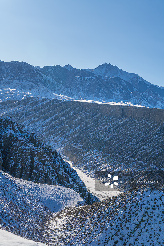 冬季 新疆独山子大峡谷图片素材