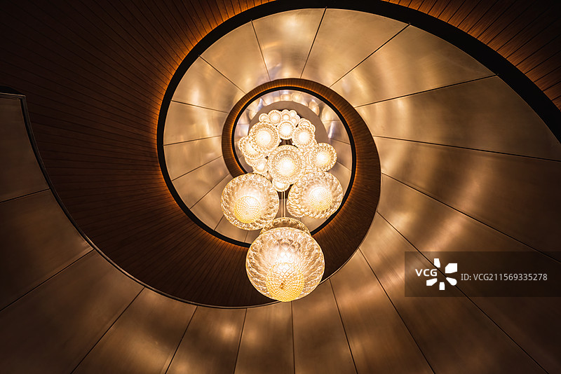 北京宝格丽酒店旋转楼梯图片素材