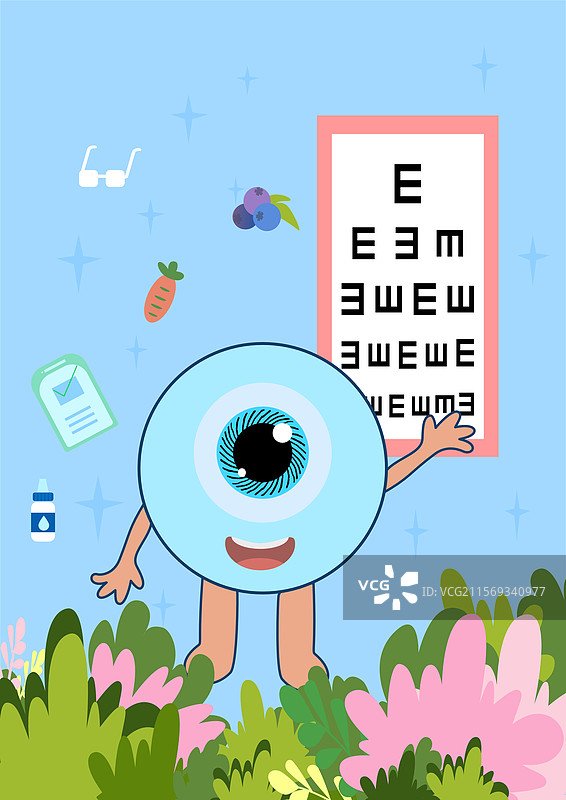 眼睛健康检查海报插画图片素材