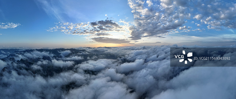 湖南 张家界 武陵源 黄石寨 云海 日出图片素材