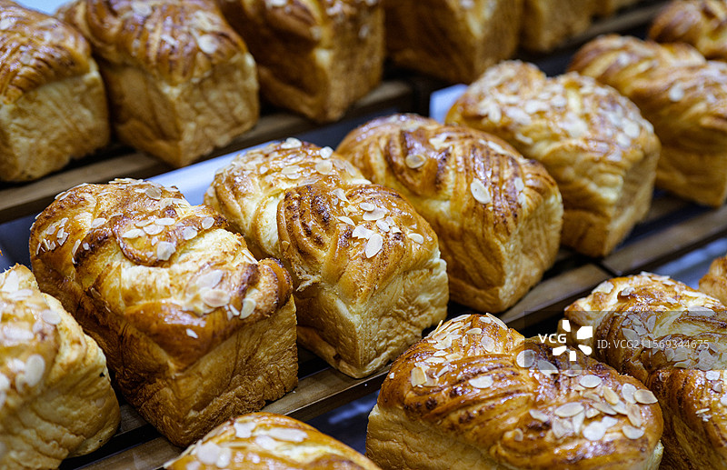 瓜子仁吐司面包特写图片素材