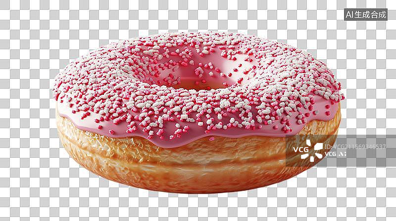 【AI数字艺术】甜蜜诱惑的粉色甜甜圈   美味可口的糖霜甜甜圈图片素材