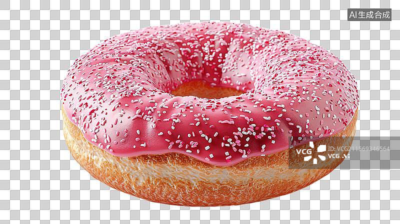 【AI数字艺术】甜蜜诱惑的粉色甜甜圈   美味可口的糖霜甜甜圈图片素材