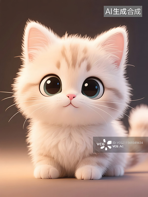 【AI数字艺术】可爱卡通猫咪的俏皮瞬间插画图片素材