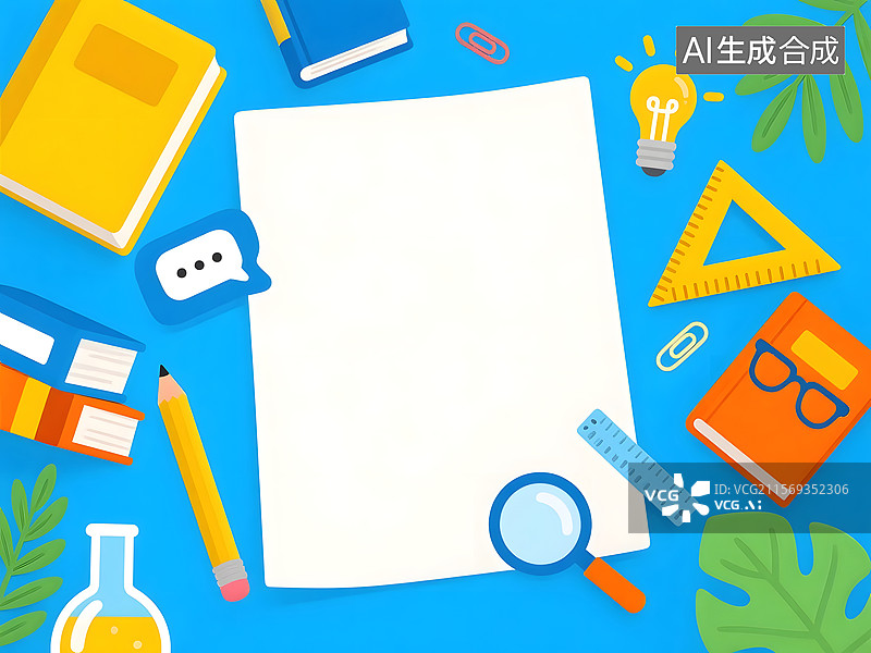 【AI数字艺术】高考毕业季的知识教育插图图片素材