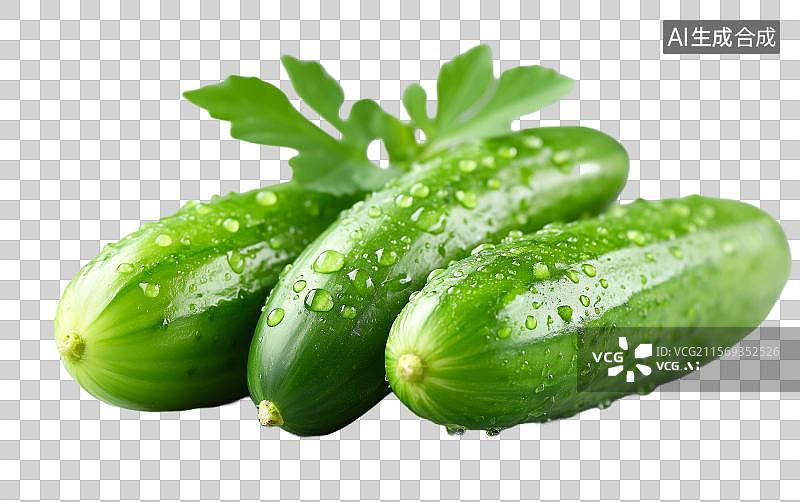 【AI数字艺术】【免抠png素材】新鲜的黄瓜图片素材