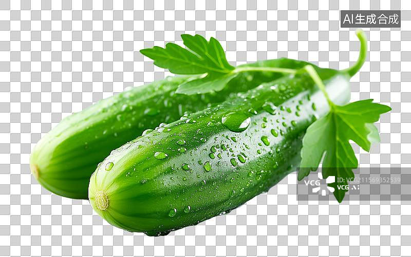 【AI数字艺术】【免抠png素材】新鲜的黄瓜图片素材