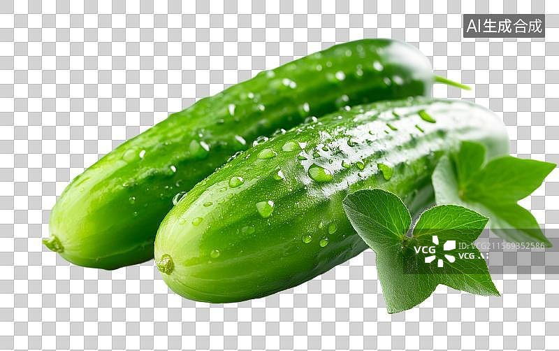 【AI数字艺术】【免抠png素材】新鲜的黄瓜图片素材