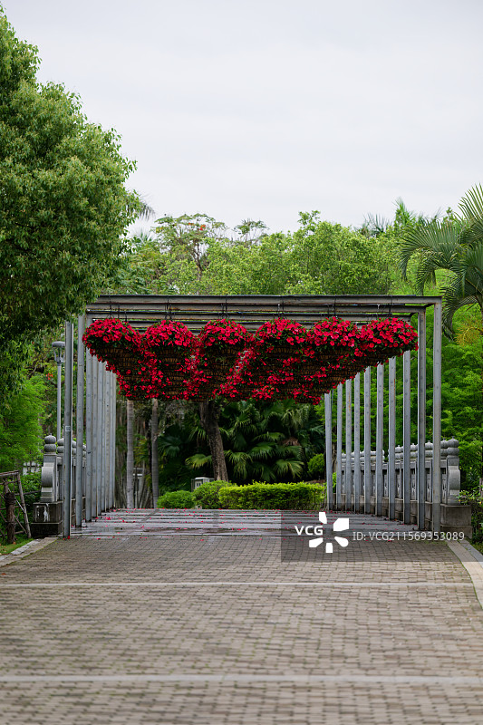 花园入口的花架图片素材