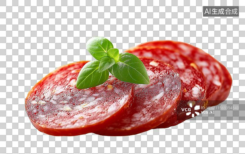 【AI数字艺术】【免抠png素材】美味的火腿肠片图片素材