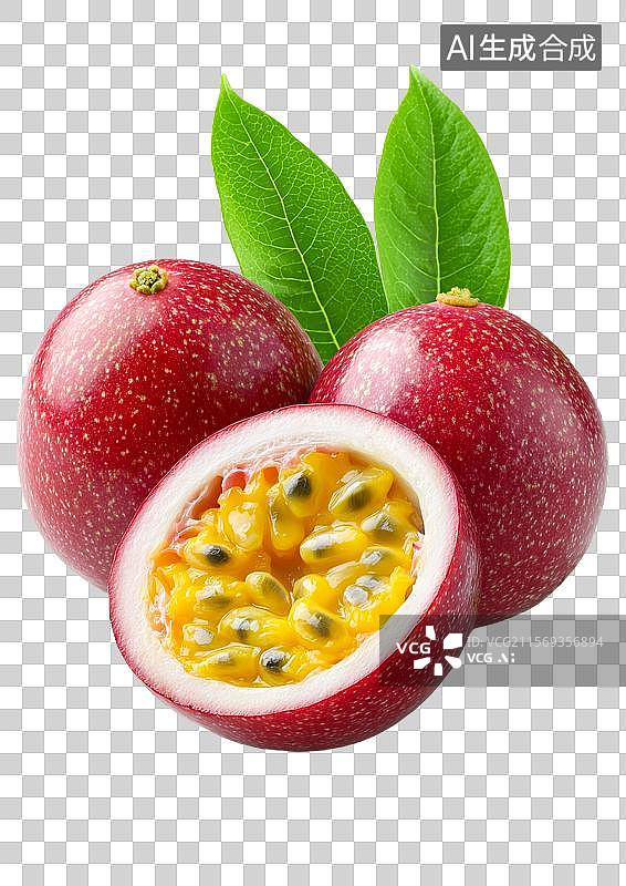 【AI数字艺术】【免抠png素材】新鲜水果百香果图片素材