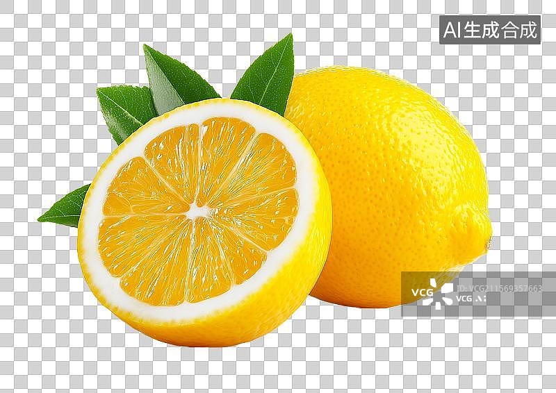 【AI数字艺术】【免抠png素材】新鲜水果黄柠檬图片素材