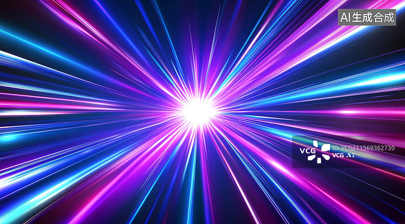 【AI数字艺术】光速爆炸效果图片素材