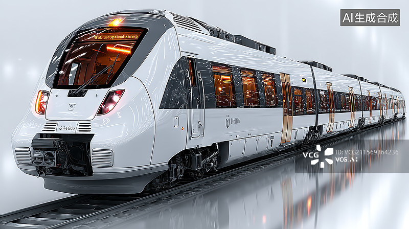 【AI数字艺术】现代高速列车图片素材
