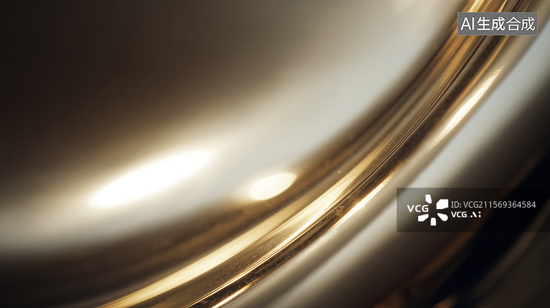 【AI数字艺术】金色金属表面的光影效果图片素材