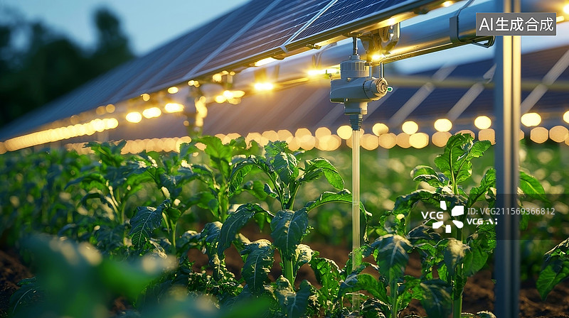 【AI数字艺术】太阳能垂直农场图片素材