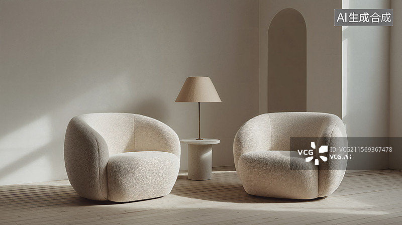 【AI数字艺术】阳光下的舒适休闲椅图片素材