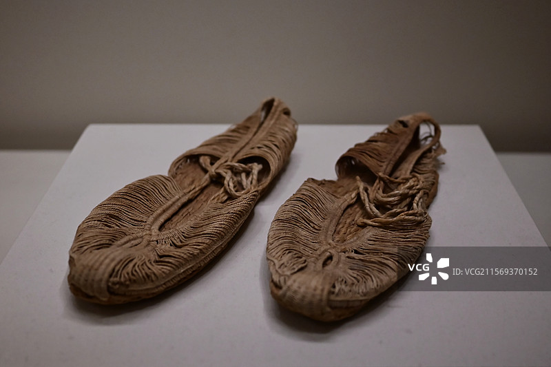 中国国家博物馆 新疆吐鲁番出土 唐代 麻鞋图片素材
