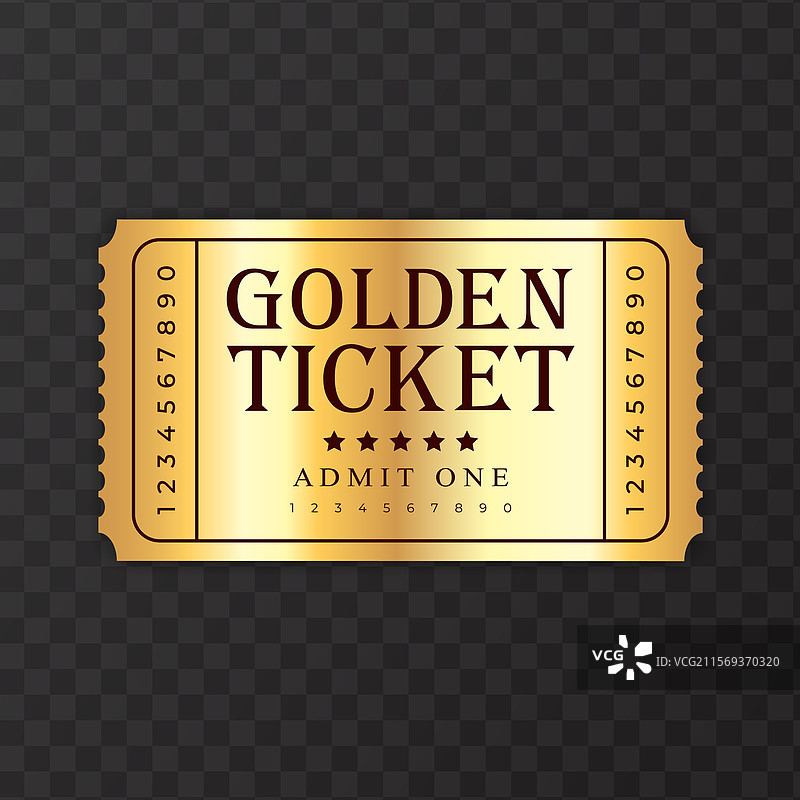 黑色透明背景上的金色票据模板图片素材