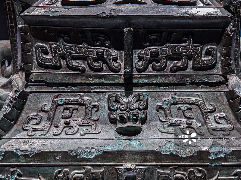 上海博物馆展出的青铜器文物图片素材