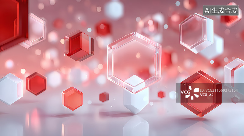 【AI数字艺术】抽象几何形状的运动图片素材
