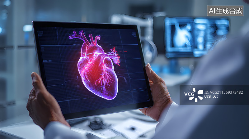【AI数字艺术】心脏的医学影像图片素材