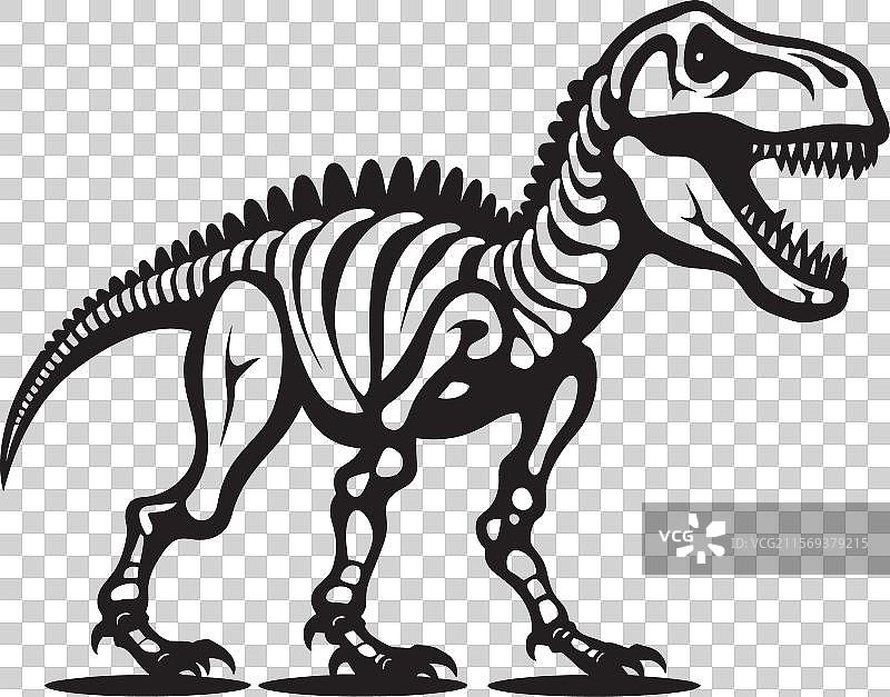 侏罗纪宝石霸王龙骨架图标暴君图片素材