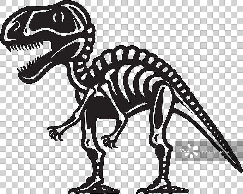 恐龙化石精致霸王龙标志设计侏罗纪宝石图片素材